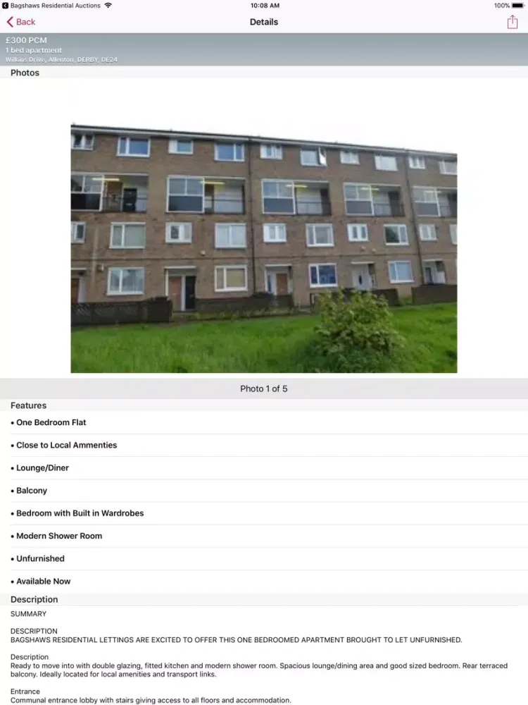 Bagshaws Residential Lettings iPad  سکرین شاٹس