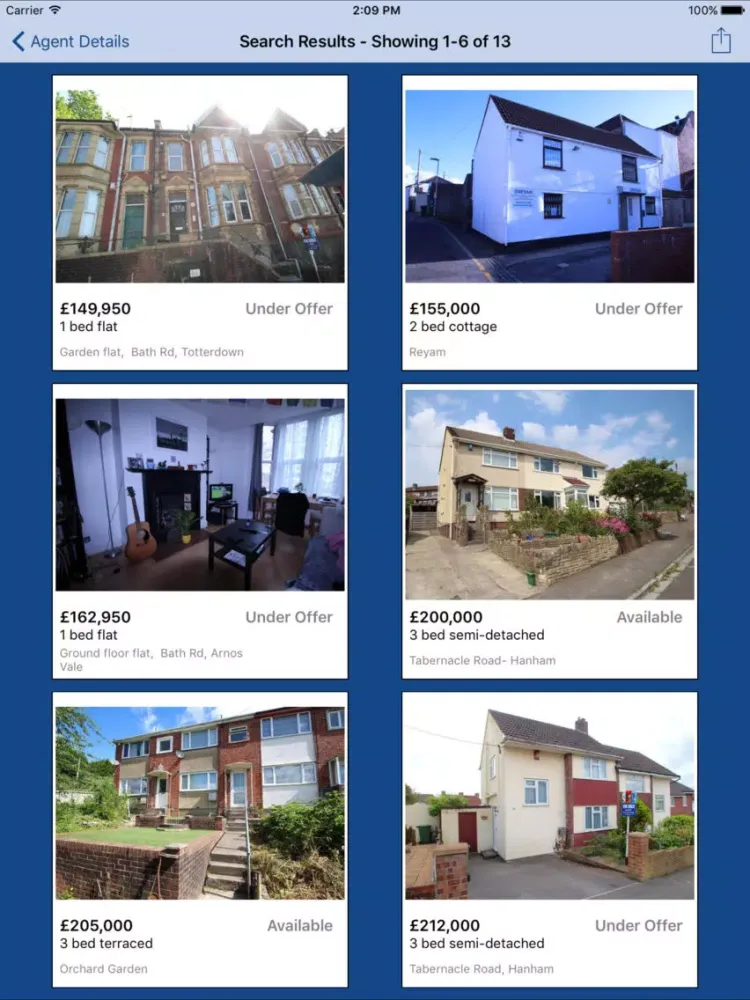 Zrzuty ekranu Moorfields Estate Agents iPad 