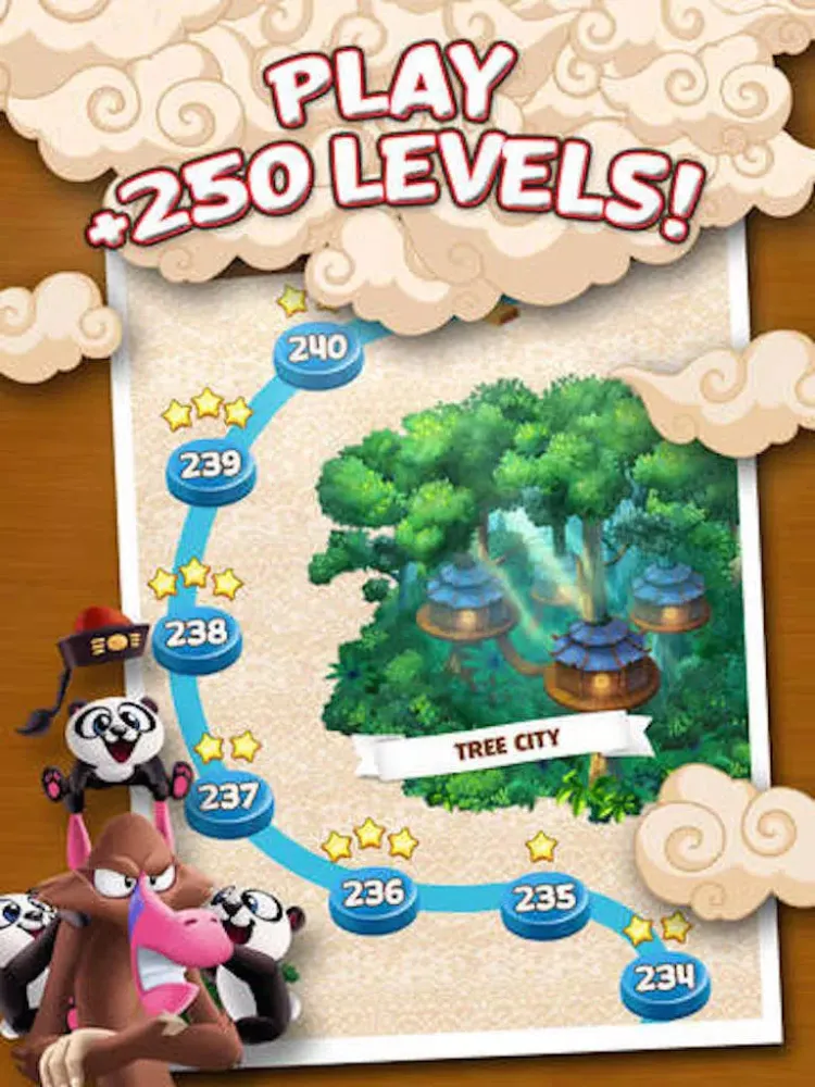 Bubble Shooter - rescue the panda iPad  स्क्रीनशॉट