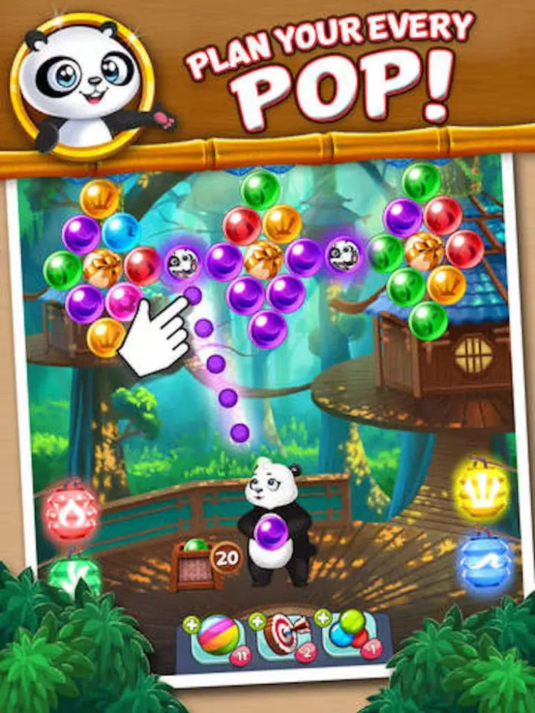 Bubble Shooter - rescue the panda iPad  स्क्रीनशॉट