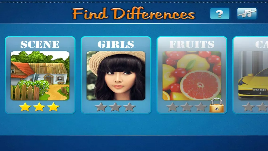 Captures d'écran de Find Five Differences