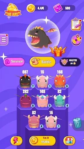 Capturas de pantalla de Dragon Wars io: Merge Dragons