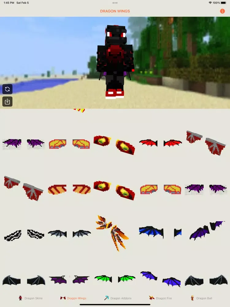 Tangkapan layar HERO DRAGON WING FOR MINECRAFT iPad 