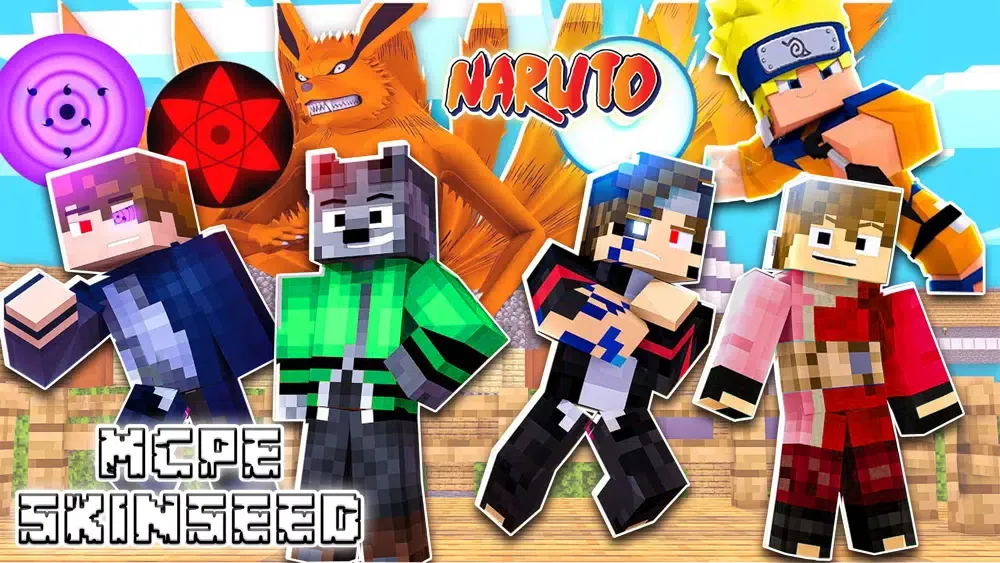 Tangkapan skrin NARUTO SKINSEED FOR MINECRAFT