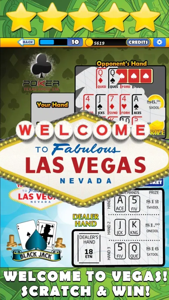 Zrzuty ekranu ```Las Vegas``` Scratchers : Free Scratch-offs Lottery Game