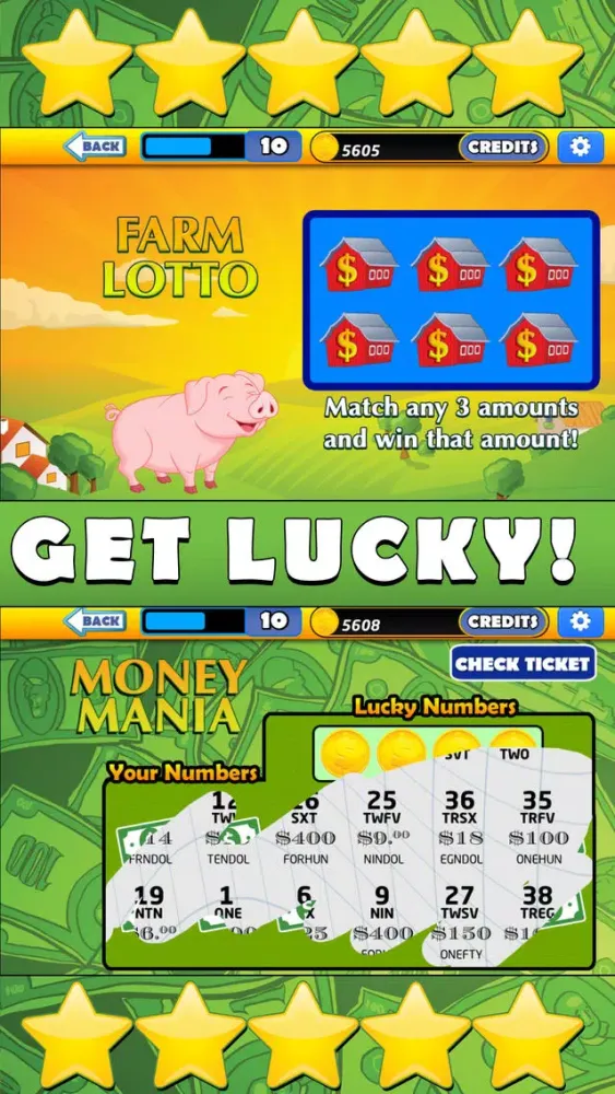 Zrzuty ekranu ```Las Vegas``` Scratchers : Free Scratch-offs Lottery Game
