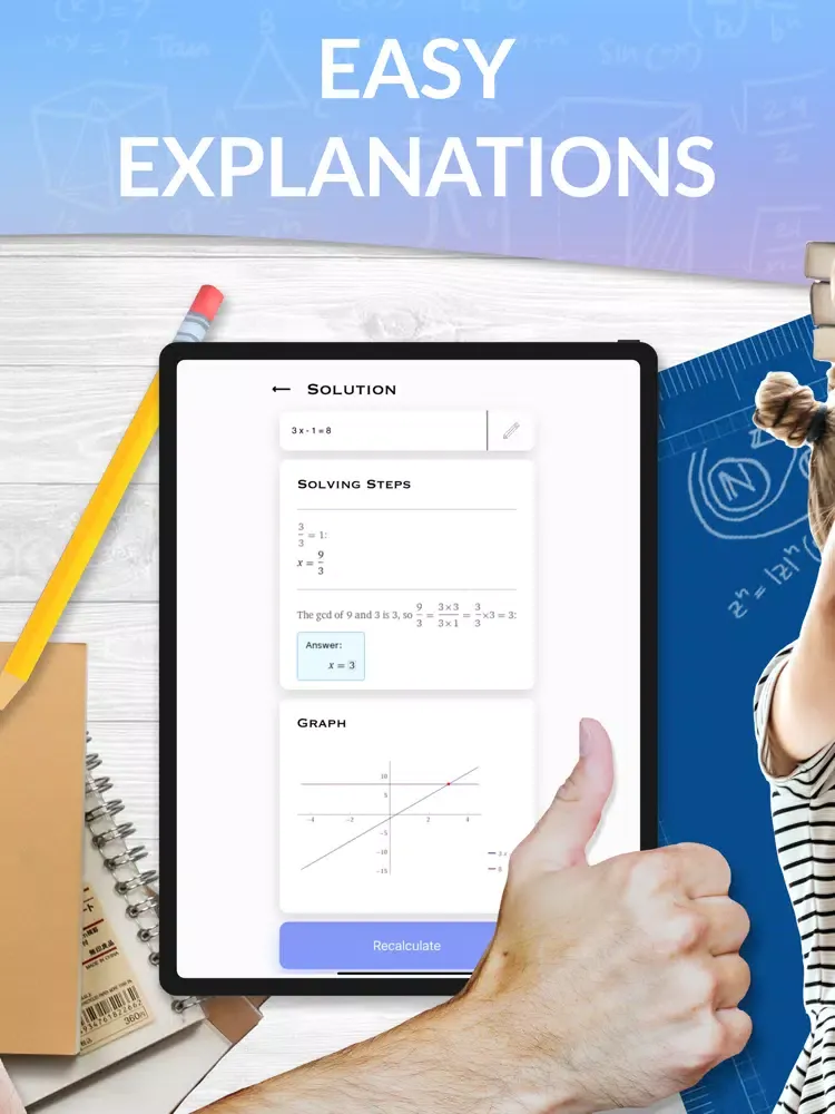 Tangkapan layar Math Answer Scanner+ iPad 