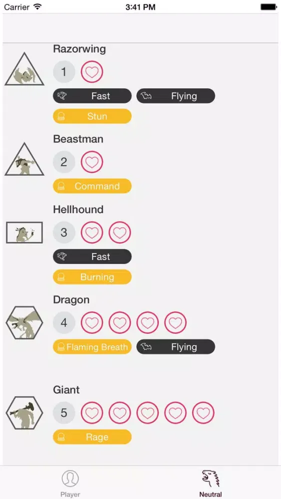 Captures d'écran de Dragon Rune - Runewars Companion