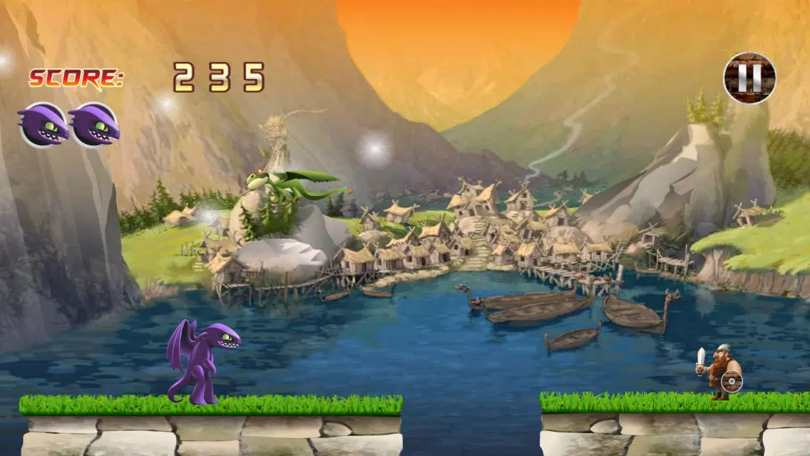 Ảnh chụp màn hình của Dragon War Racing Game - Race against Thrones of Vikings