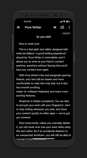 Tangkapan layar Pure Writer - Writing & Notes