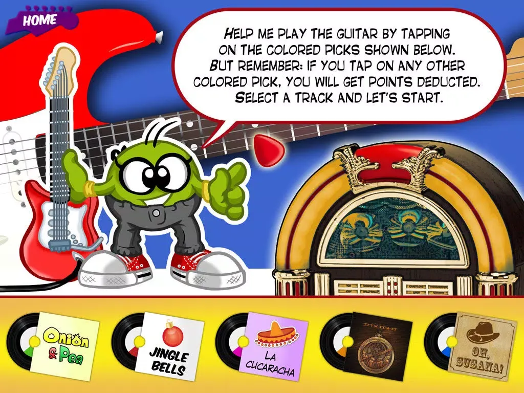 Tangkapan layar Pea Guitar Rock iPad 