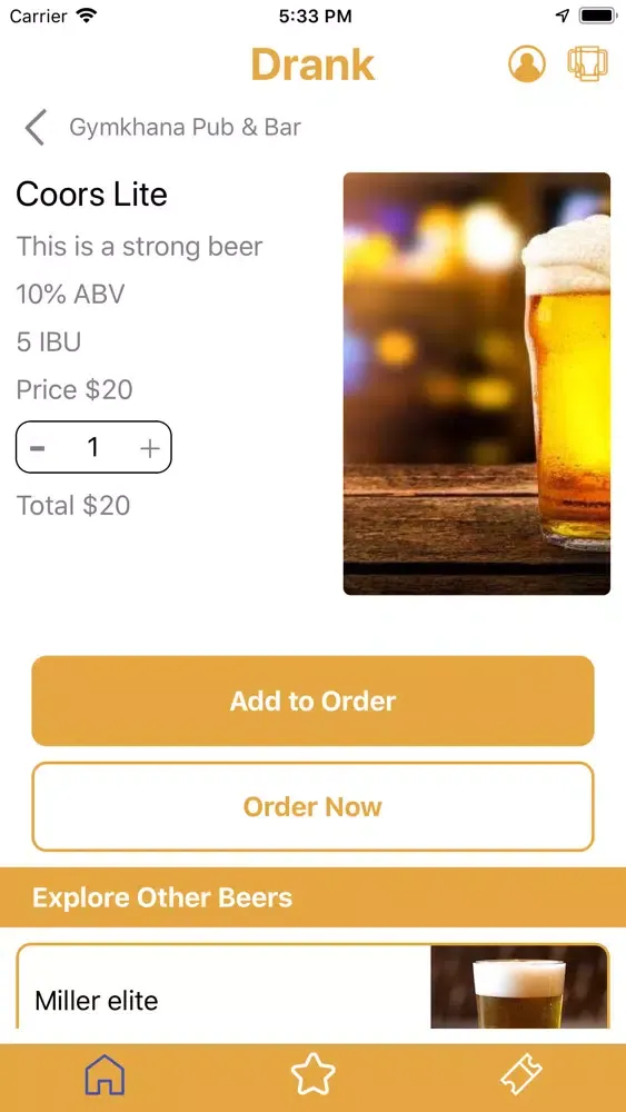 Capturas de tela do Drank App