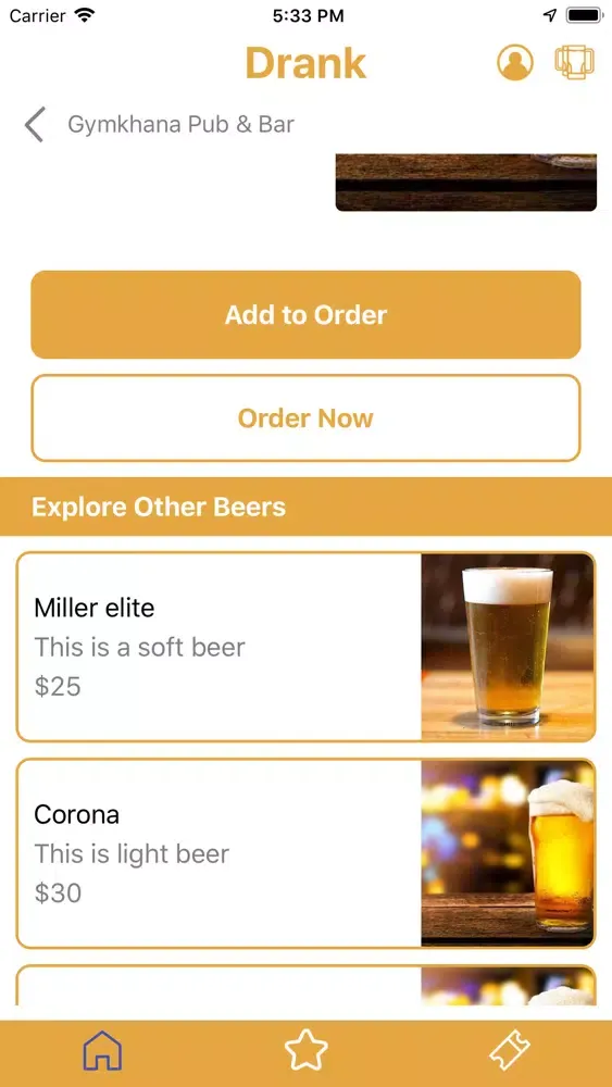 Capturas de tela do Drank App