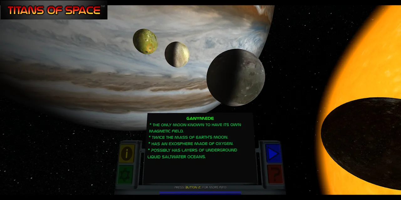 Capturas de tela do Titans of Space Cardboard VR