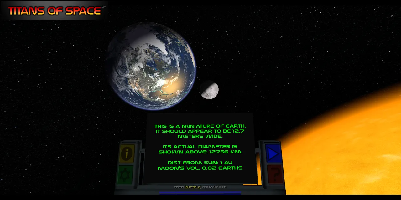 Capturas de tela do Titans of Space Cardboard VR