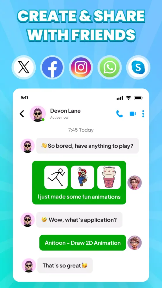 Tangkapan layar Anitoon - Draw Animation App