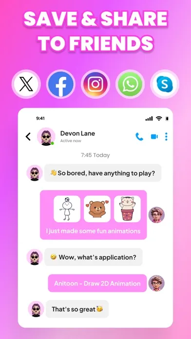 Captures d'écran de Anitoon - Draw Animation App