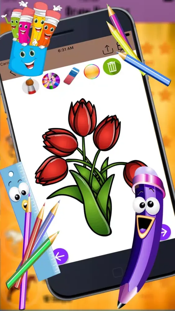 Скриншоты Learn to Draw Flowers