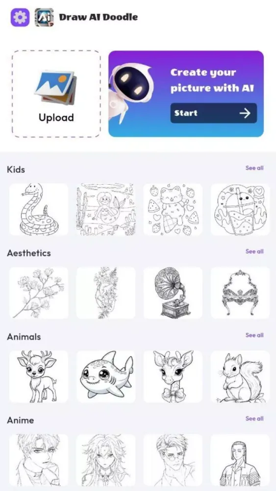 Draw AI : Sketch Color Doodle Screenshots