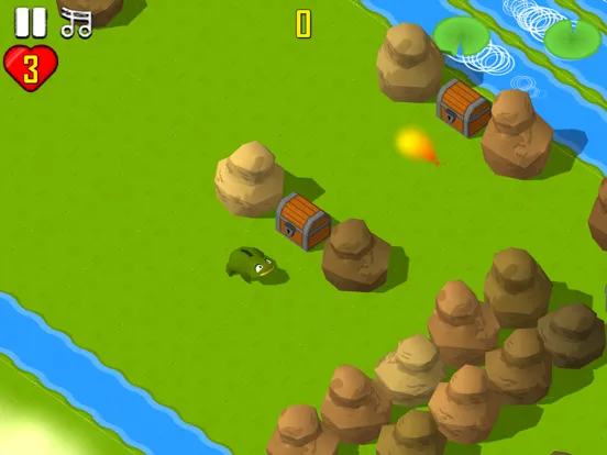 Tangkapan layar Froggy Road iPad 
