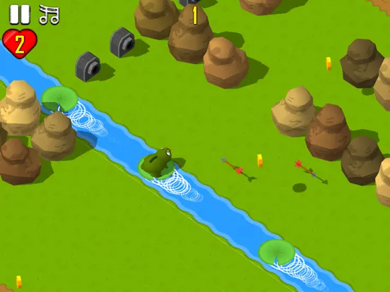 Tangkapan layar Froggy Road iPad 