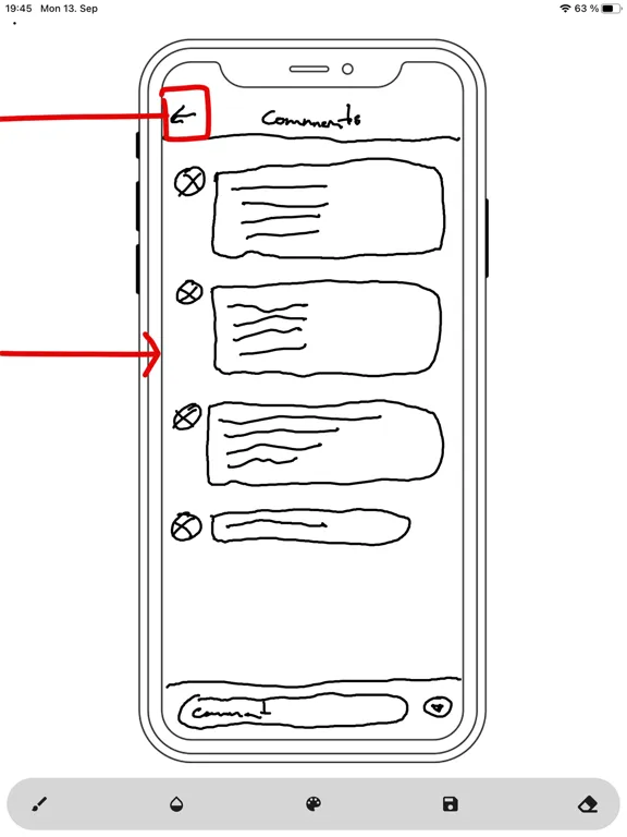 Tangkapan layar UIdraw iPad 