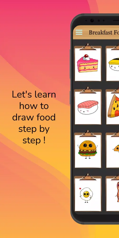 How to Draw Kawaii Food应用截图