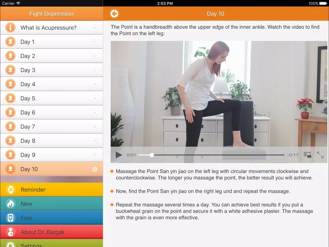 Get Rid Of Depression - Acupressure Massage Points iPad  স্ক্রিনশট