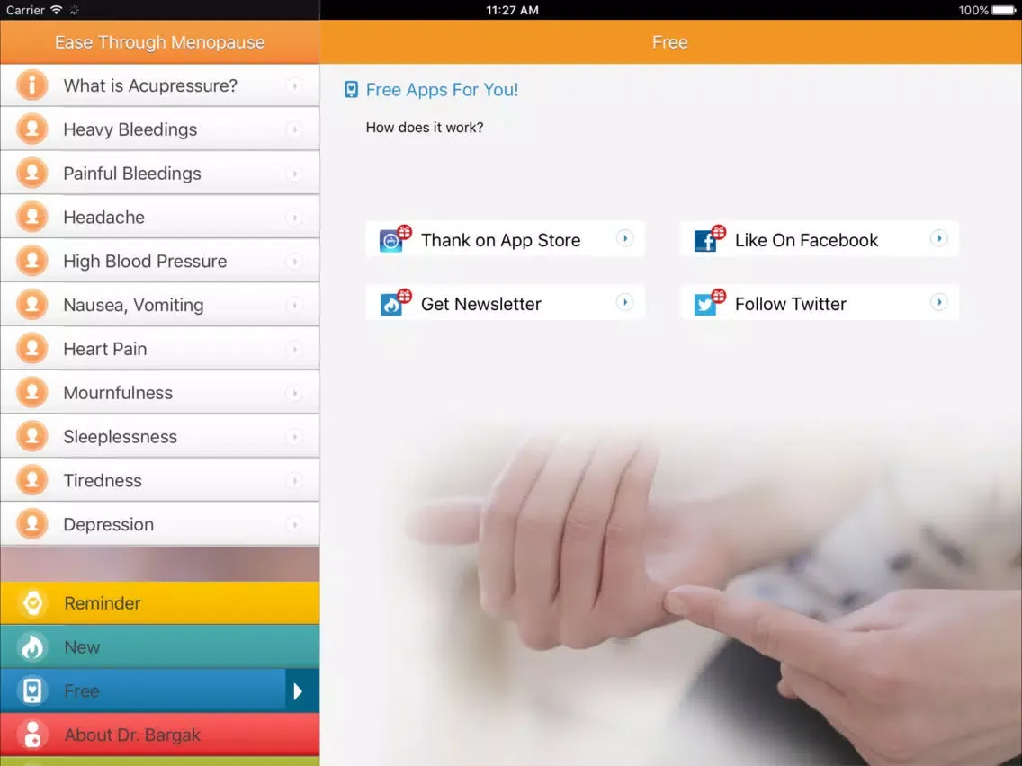 Ease Through Menopause - Massage Points For Relief iPad 應用截圖