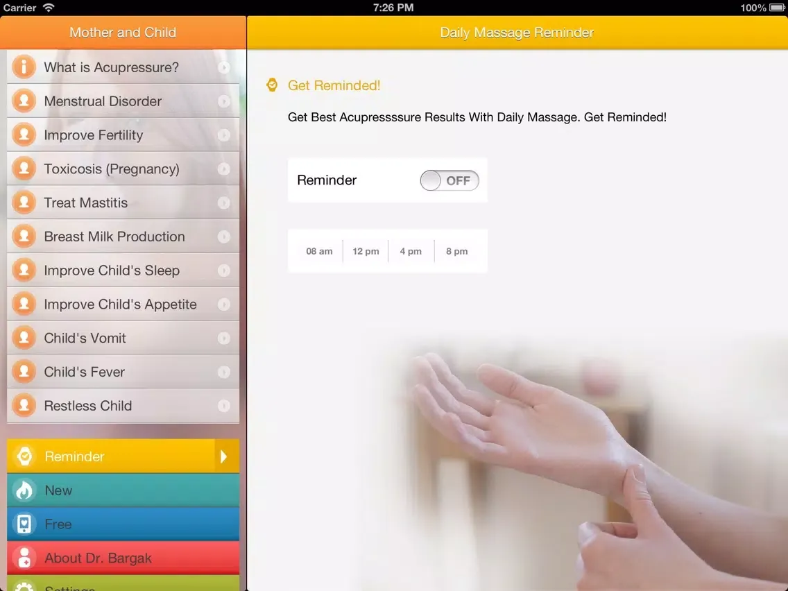 Healthy Mother And Child - Instant Self-Help with Chinese Massage Points (Regulate Period, Get Pregnant, Improve Child's Sleep and Appetite and many more) - FREE Acupressure Trainer iPad  Screenshots