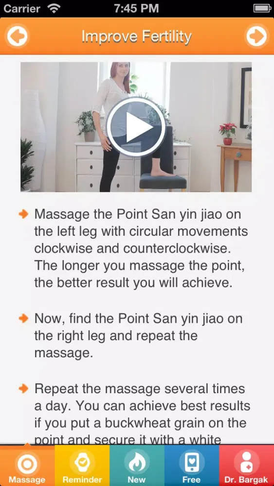 Healthy Mother And Child - Instant Self-Help with Chinese Massage Points (Regulate Period, Get Pregnant, Improve Child's Sleep and Appetite and many more) - FREE Acupressure Trainer Screenshots