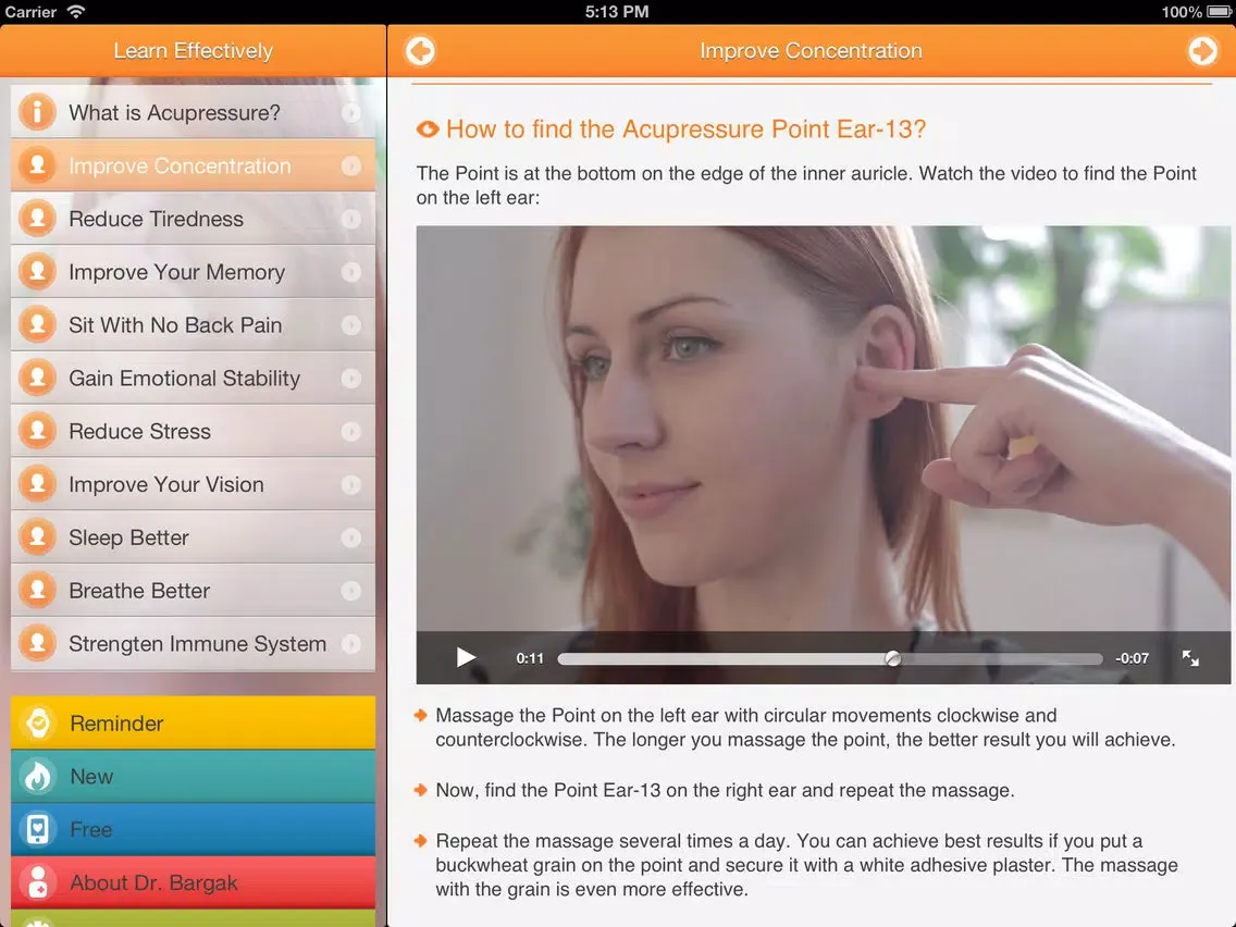 Brain Trainer: 10 Best Ways To Better Memory, Learning, Concentration And Many More Using Chinese Massage Points - FREE Trainer iPad  Screenshots