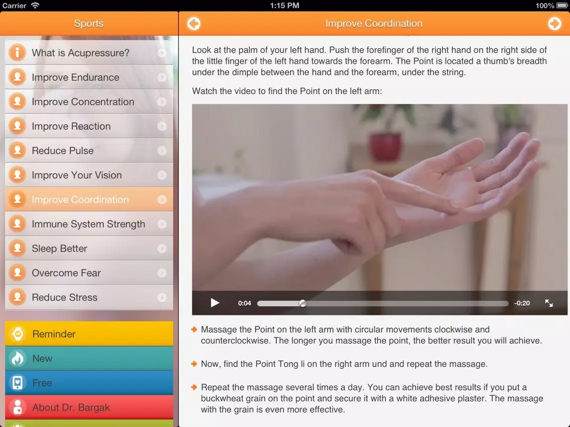 Instant Fitness: 10 Best Ways To Better Running, Walking, Cycling, Jogging, Zumba, Workouts and Exercises Using Chinese Massage Points - FREE Trainer iPad  Screenshots