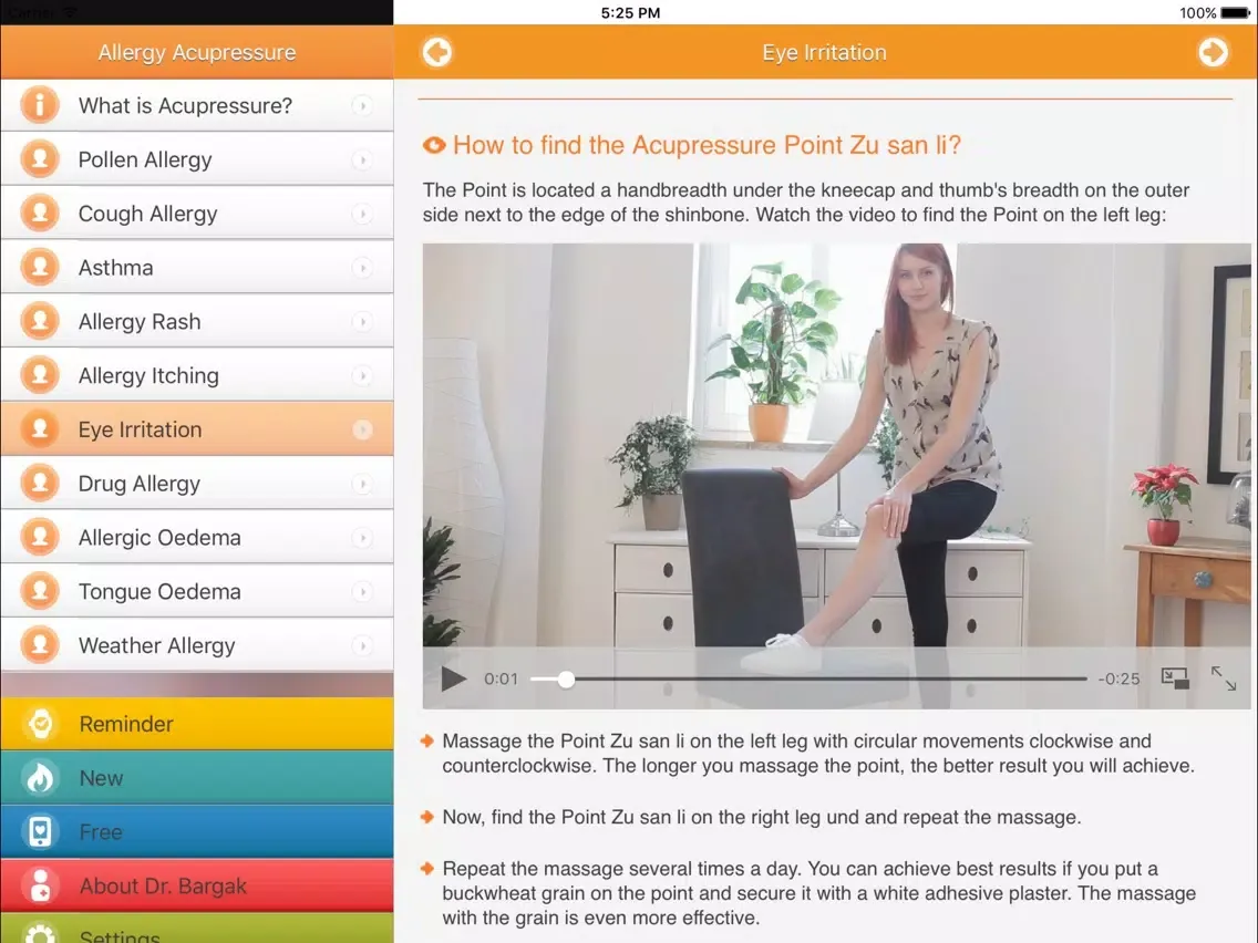 Screenshot di Allergy Acupressure Self-Treatment Massage Points iPad 