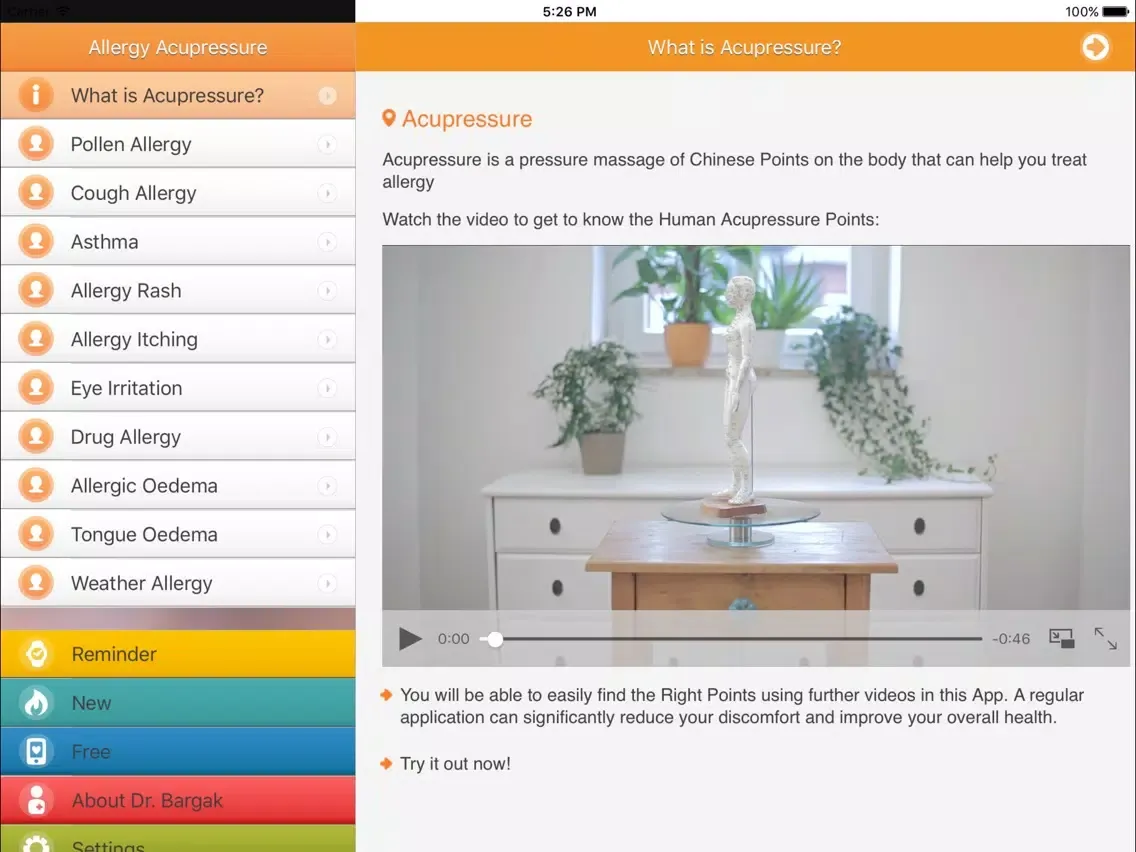 Screenshot di Allergy Acupressure Self-Treatment Massage Points iPad 