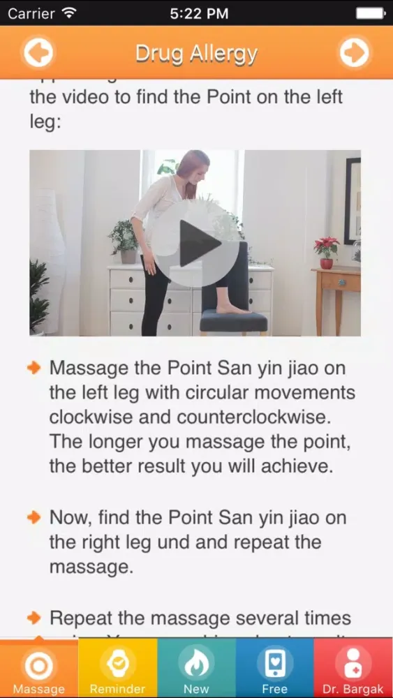 Screenshot di Allergy Acupressure Self-Treatment Massage Points