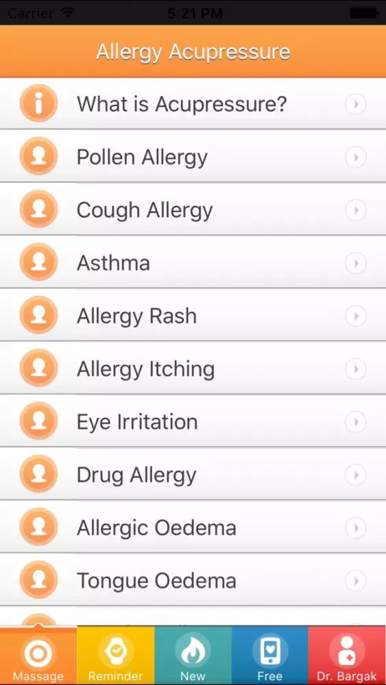 Screenshot di Allergy Acupressure Self-Treatment Massage Points