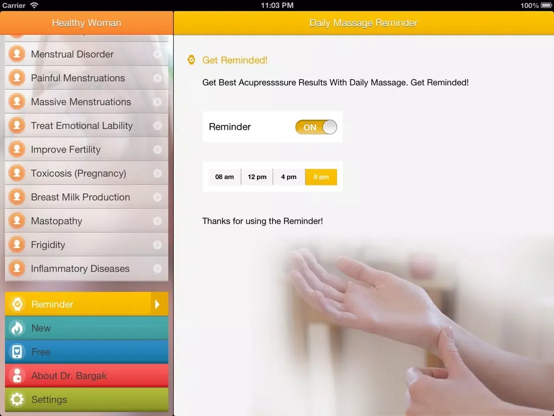 صور Healthy Woman - Instant Self-Treatment with Chinese Massage Points (Regulate Period, Improve Fertility, Get Pregnant and many more) - BASIC Acupressure Trainer iPad 