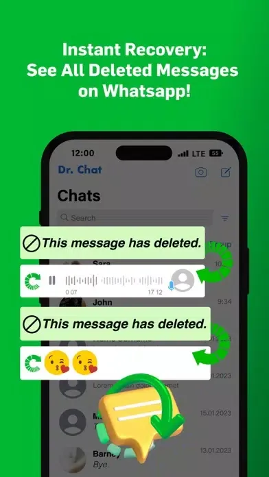 Deleted Message Recovery Chata स्क्रीनशॉट