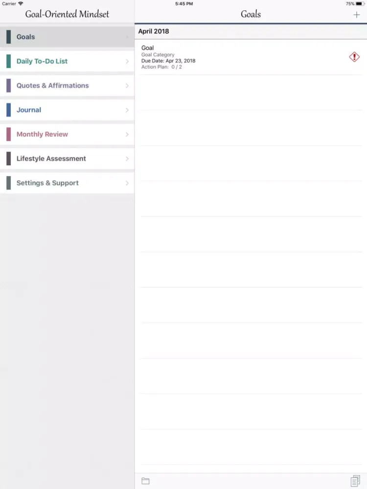 Goal-Oriented Mindset iPad  Ekran Görüntüleri