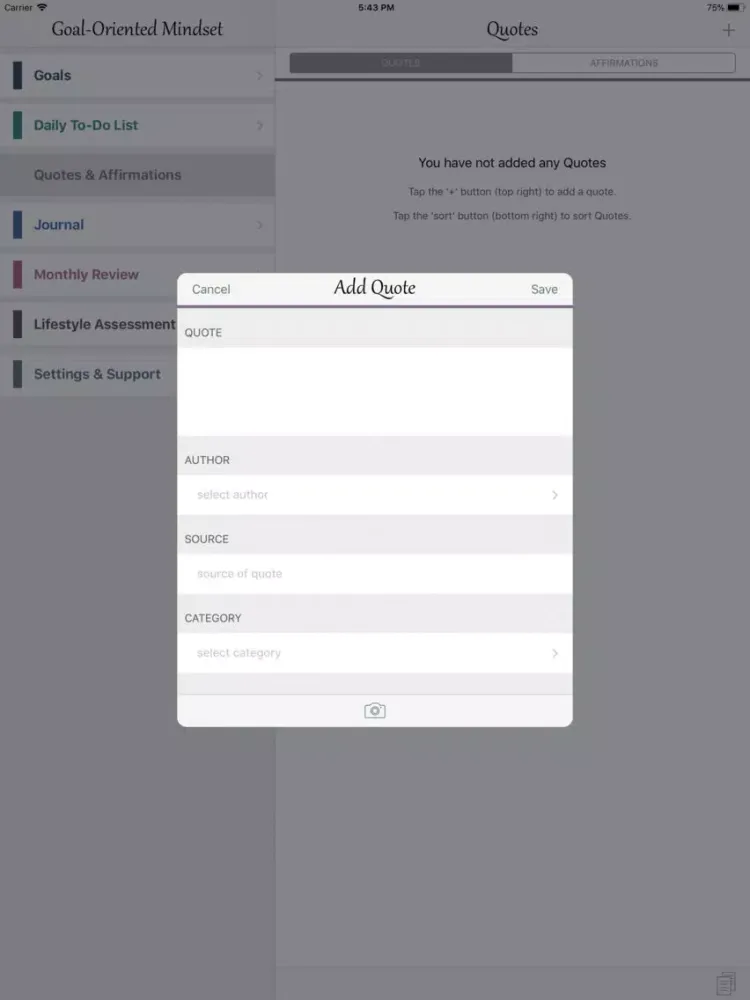 Goal-Oriented Mindset iPad  Ekran Görüntüleri