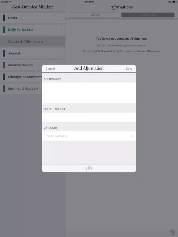 Goal-Oriented Mindset iPad  Ekran Görüntüleri