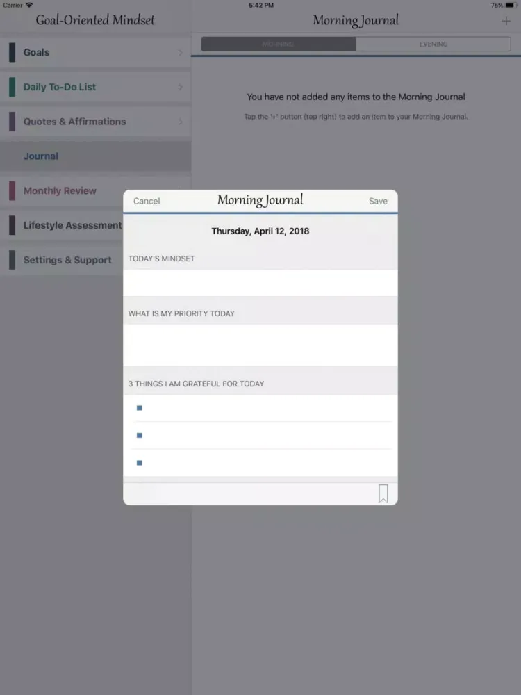 Goal-Oriented Mindset iPad  Ekran Görüntüleri