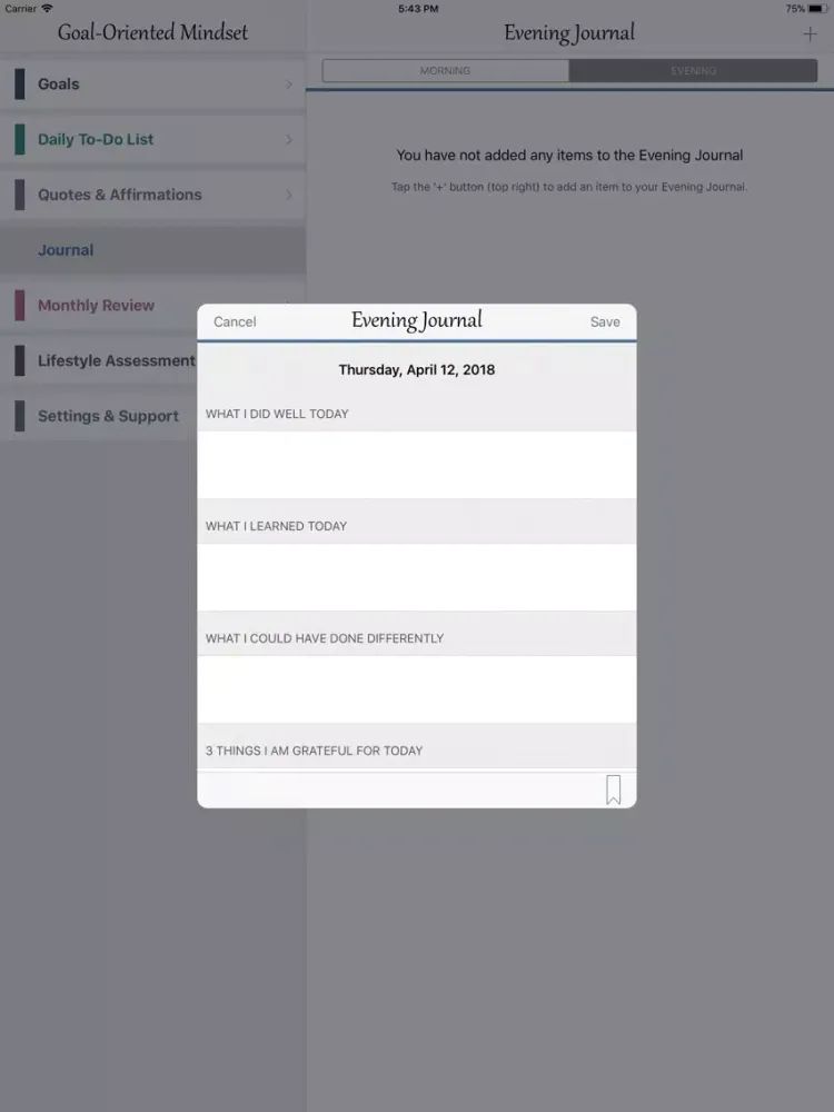 Goal-Oriented Mindset iPad  Ekran Görüntüleri