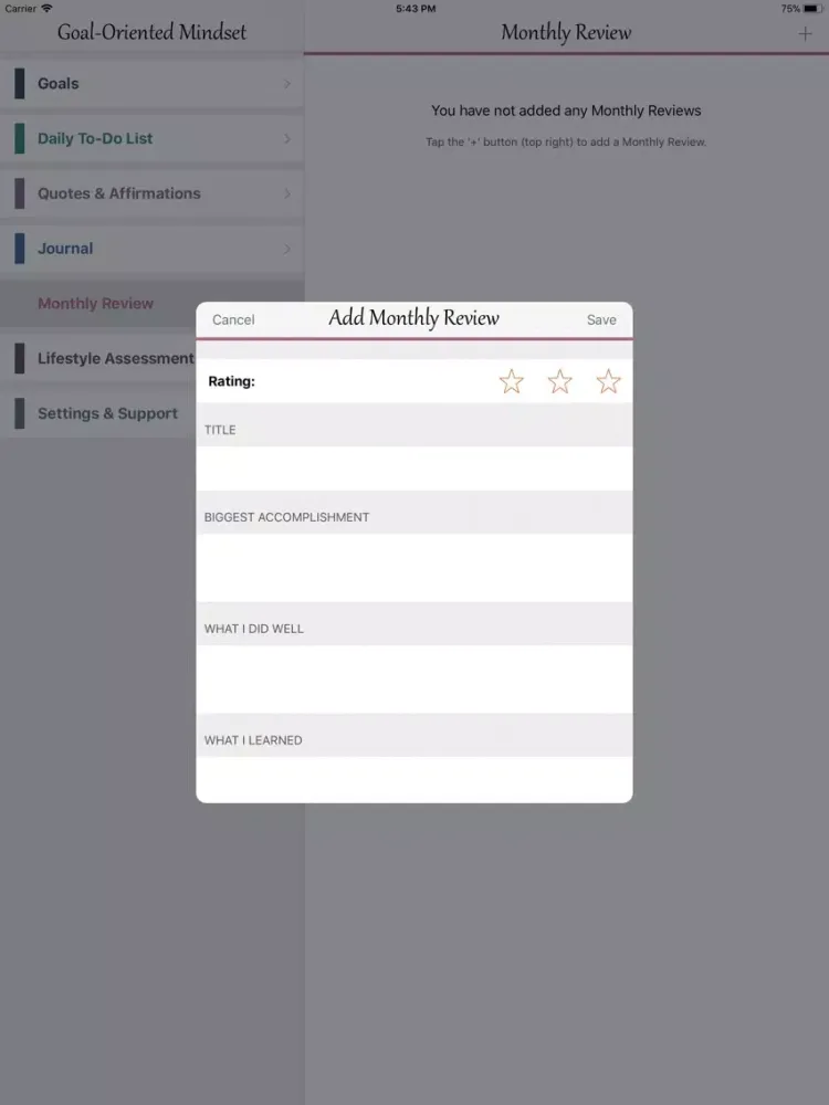 Goal-Oriented Mindset iPad  Ekran Görüntüleri