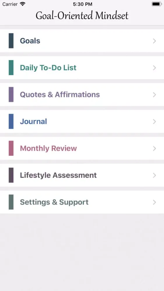 Goal-Oriented Mindset Ekran Görüntüleri