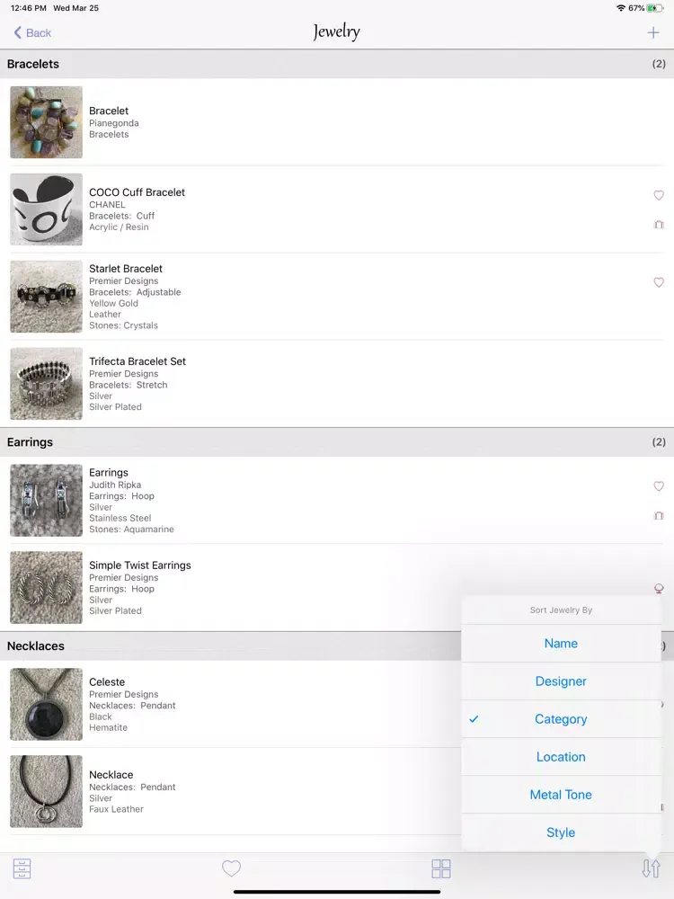 myJewelCache iPad  Screenshots