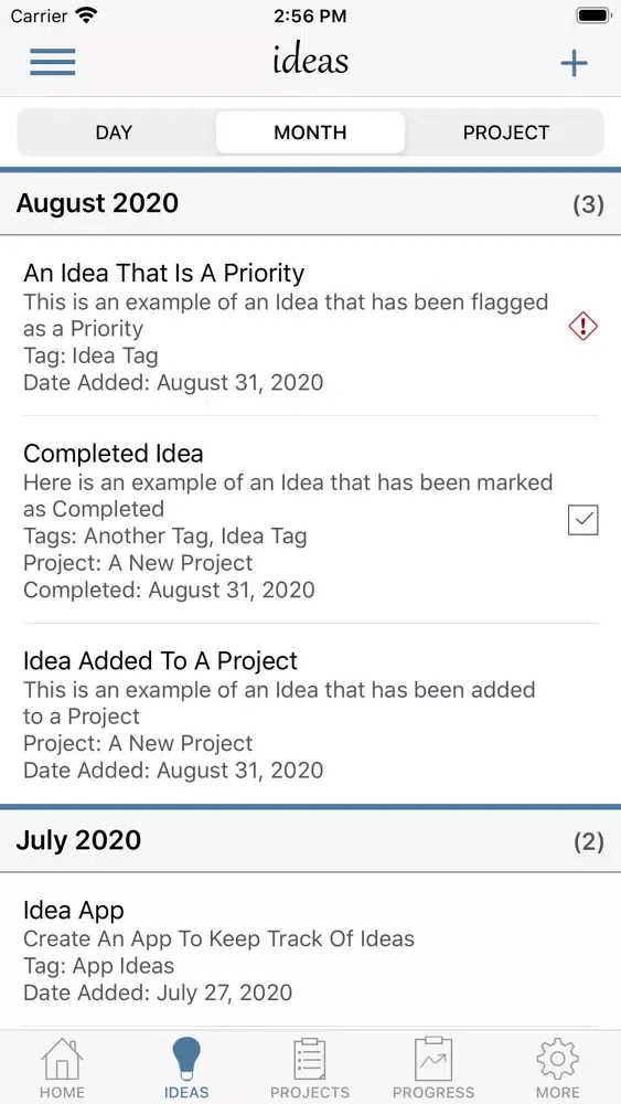 Capturas de tela do myIdeaCache: Idea Organizer