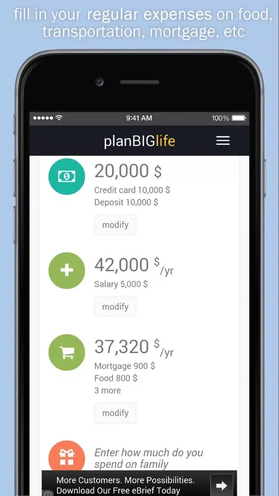 Capturas de pantalla de Plan Big Life