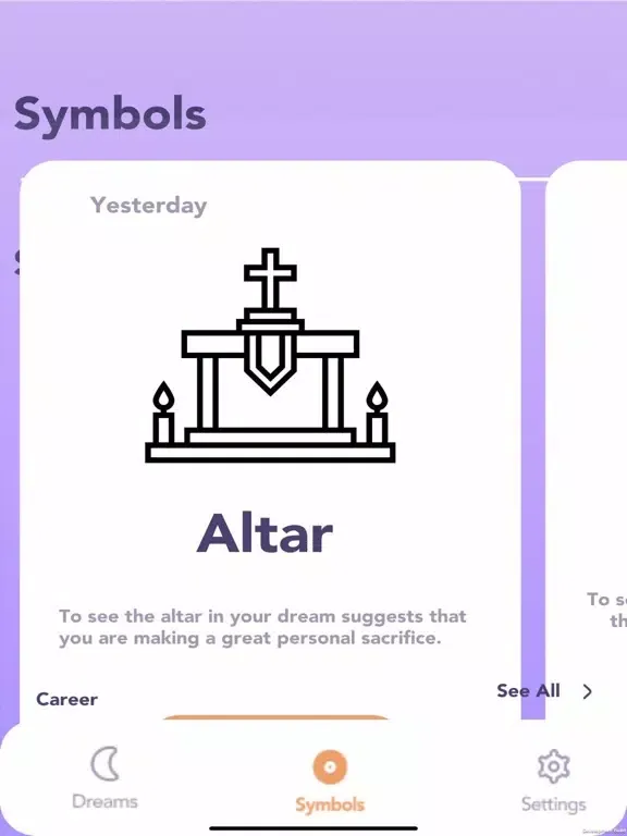 Tangkapan layar Dream Journal & Interpretation iPad 